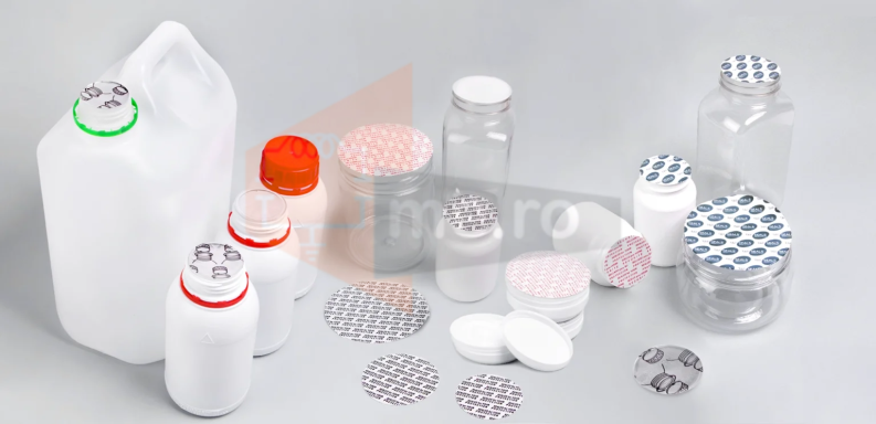 Sellado de inducción de tapas para envases en la industria: Cosmética, Farma, Química y Alimentación